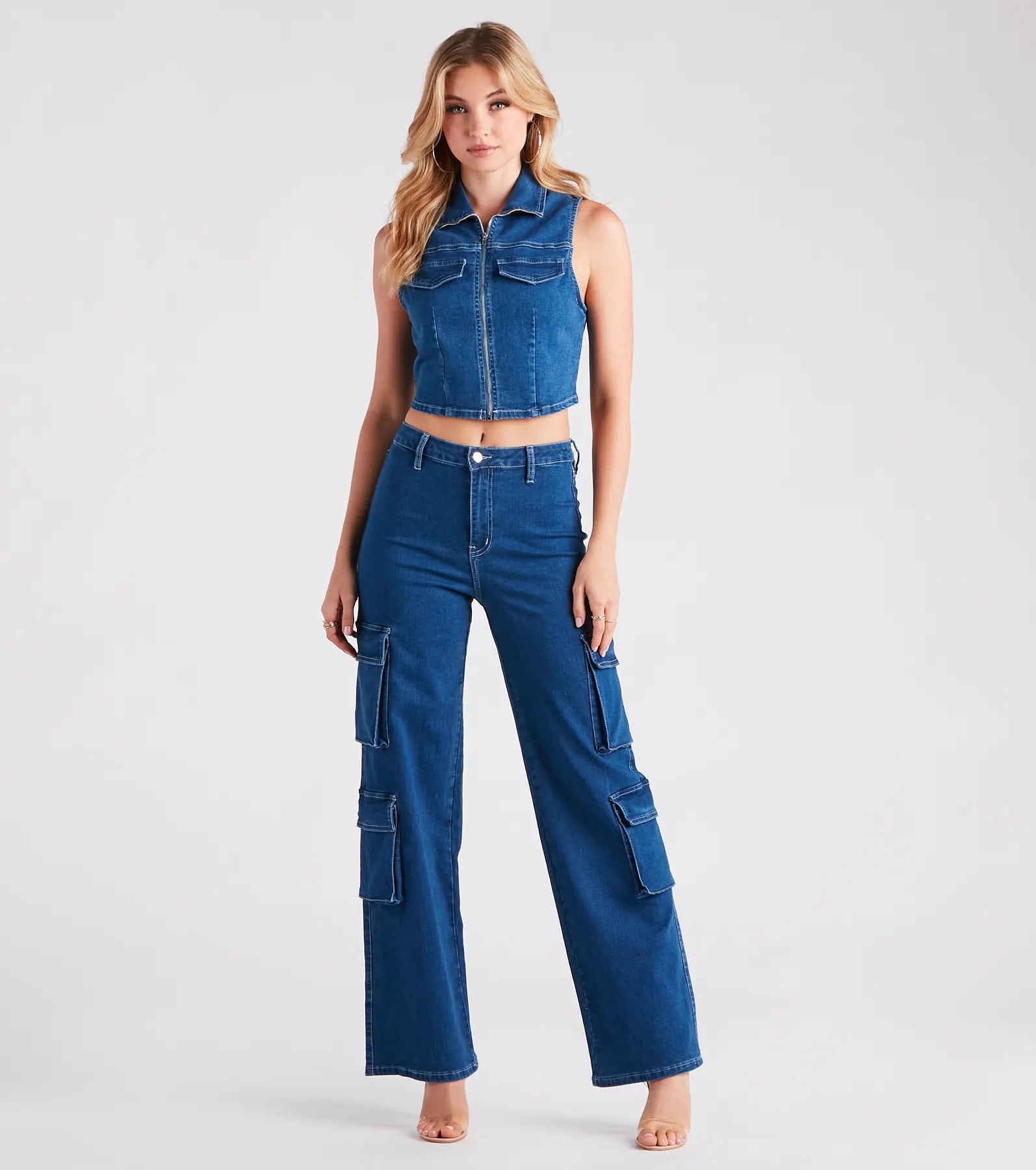 Cutie In Charge Wide Leg Denim Pants