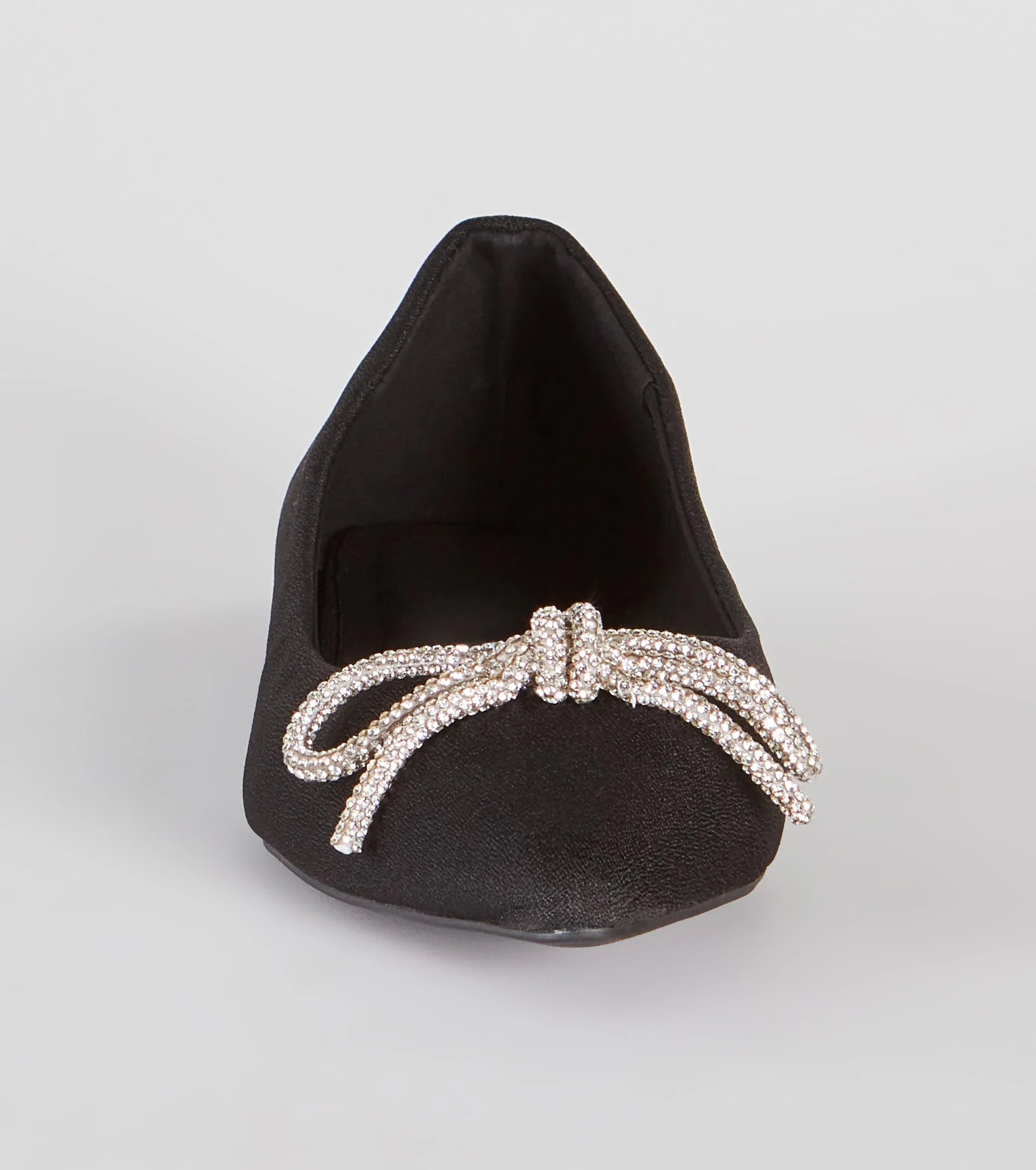 Timeless Glamour Rhinestone Bow Ballet Flats