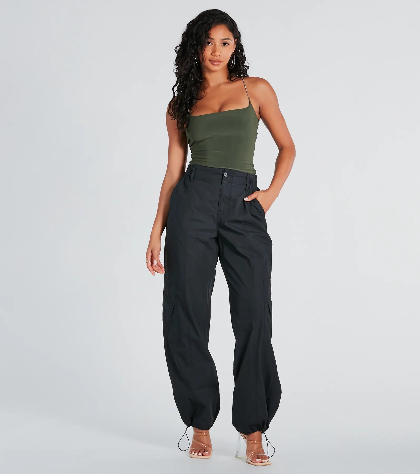 Major Cool Girl Parachute Cargo Pants