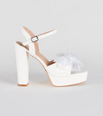 Gorgeous Statement Bow Platform Heels