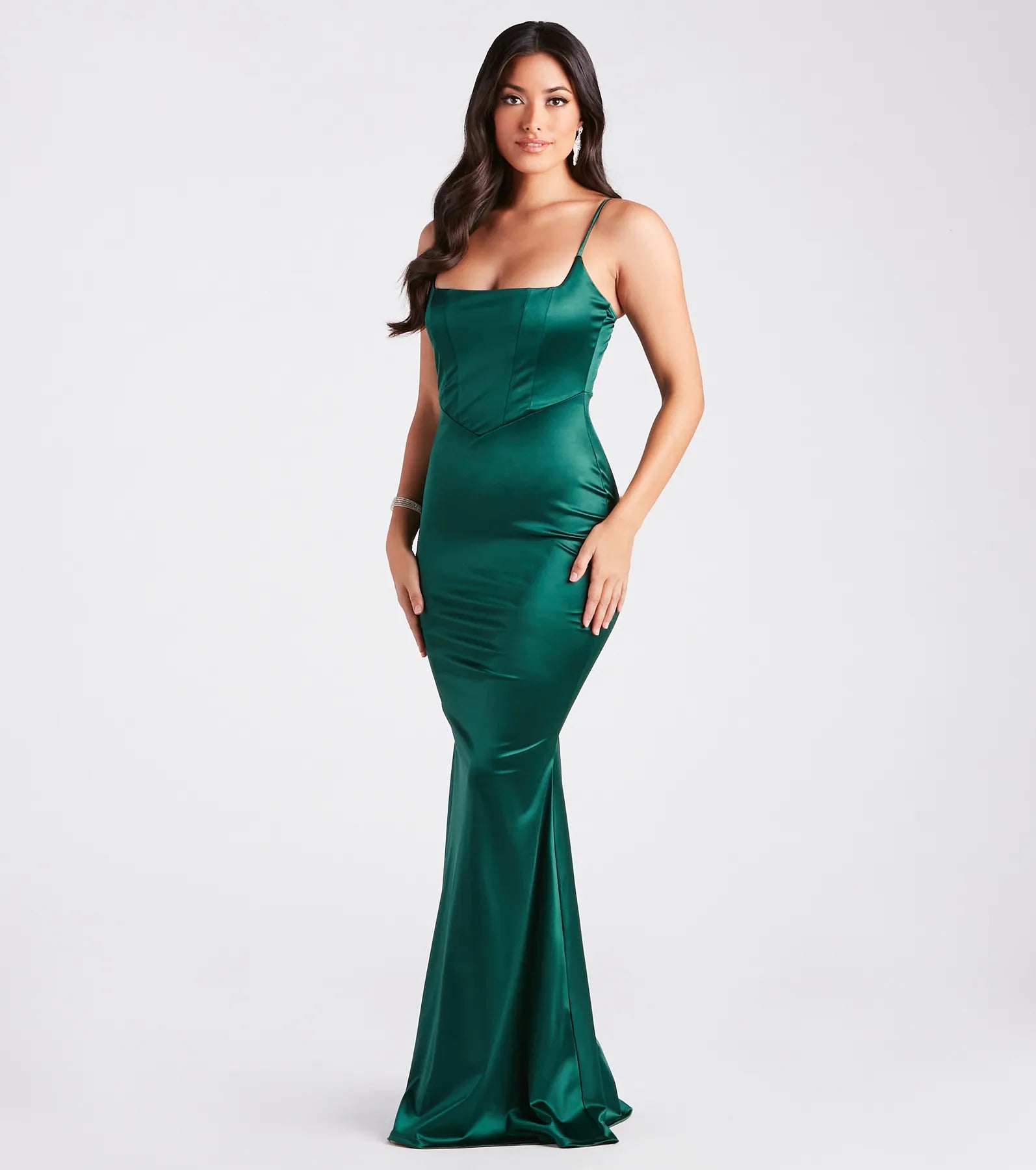 Erin Formal Satin Mermaid Long Dress