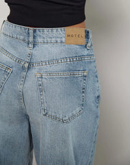 High Rise Barrel Jean in Bleu