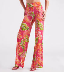 Tropical Destination High Waist Palazzo Pants