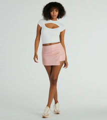 Worth It Faux Leather Mini Skort