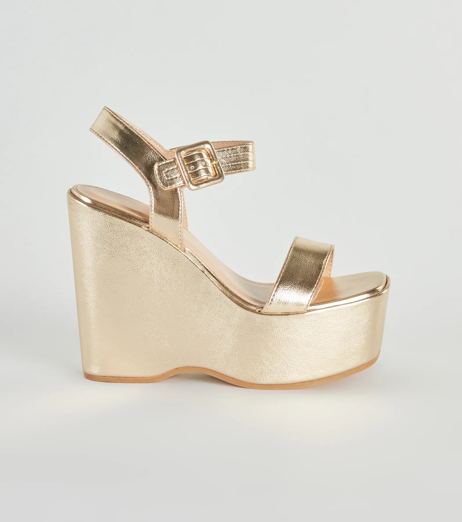 Amp The Drama Metallic Platform Wedges