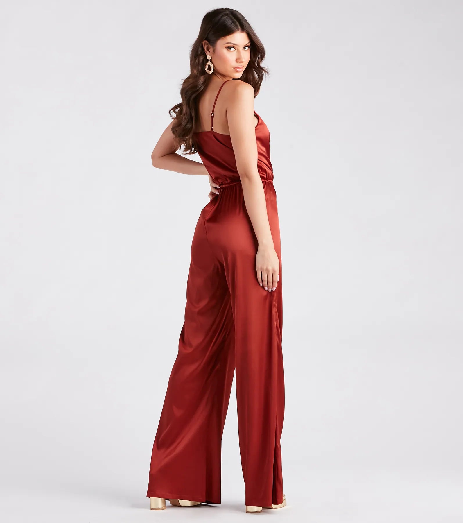 Looking Luxe Satin Wide-Leg Jumpsuit