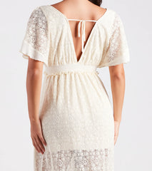 Showcase Your Charm Sheer Lace Maxi Dress