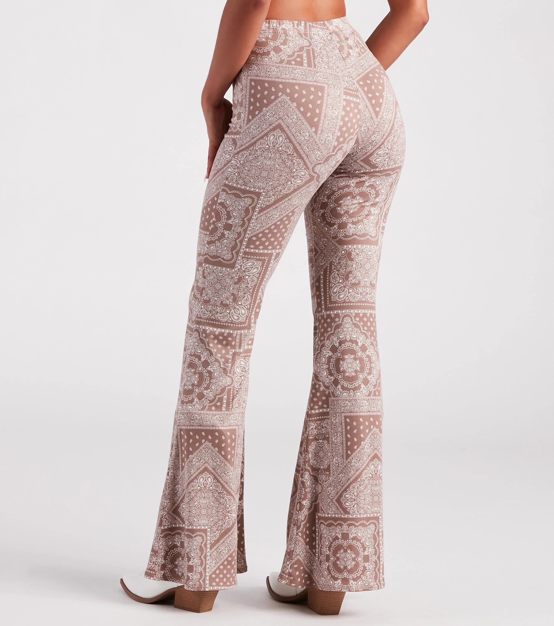 Casual Boho Vibes Paisley Flare Pants