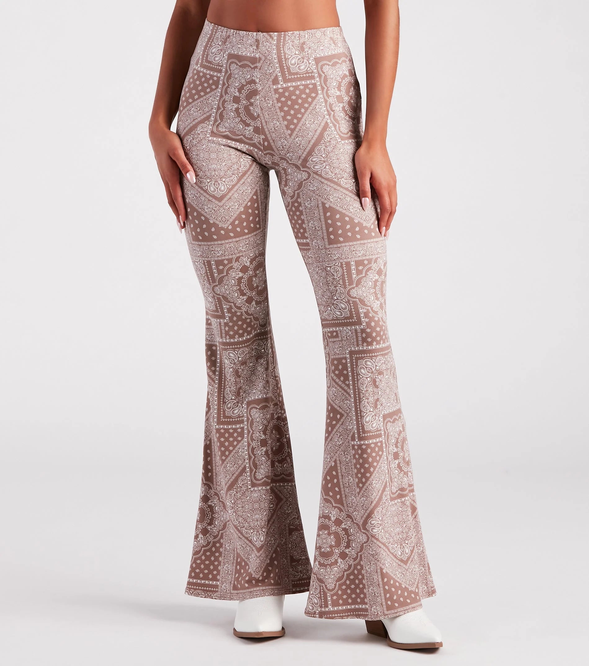 Casual Boho Vibes Paisley Flare Pants