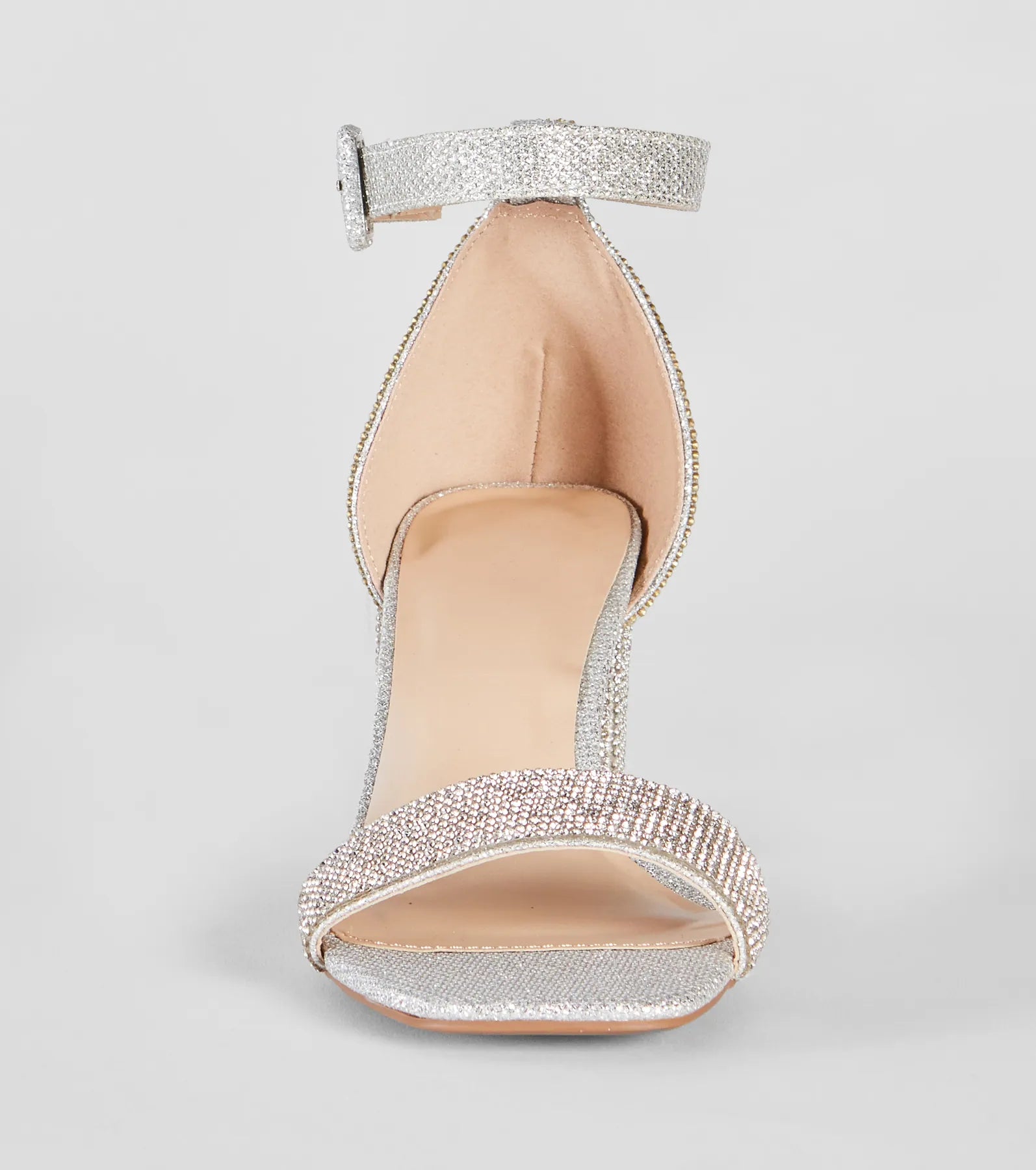 Glitzy Babe Rhinestone Block Heels