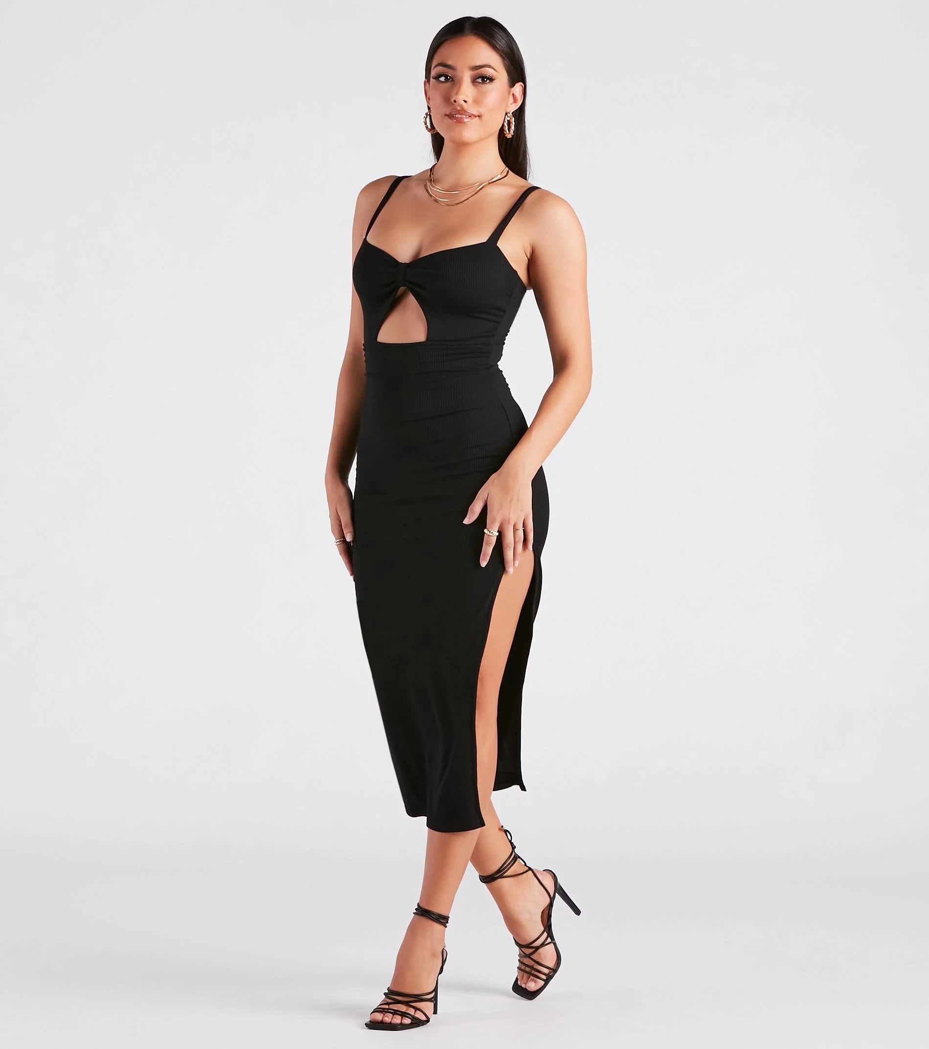 Elevated Perfection Cutout Midi Dress