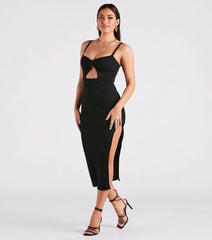 Elevated Perfection Cutout Midi Dress