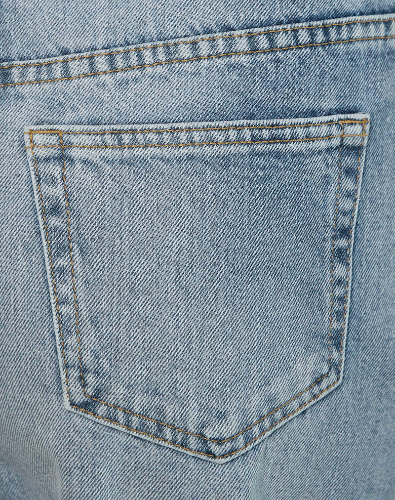 High Rise Barrel Jean in Bleu