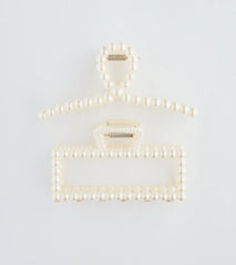 Polished And Chic Pearl Hair Claw Clip Set