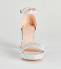 Shine Endeavors Glitter Platform Heels