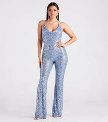 Dance Floor Diva Sequin Backless Jumpsuit