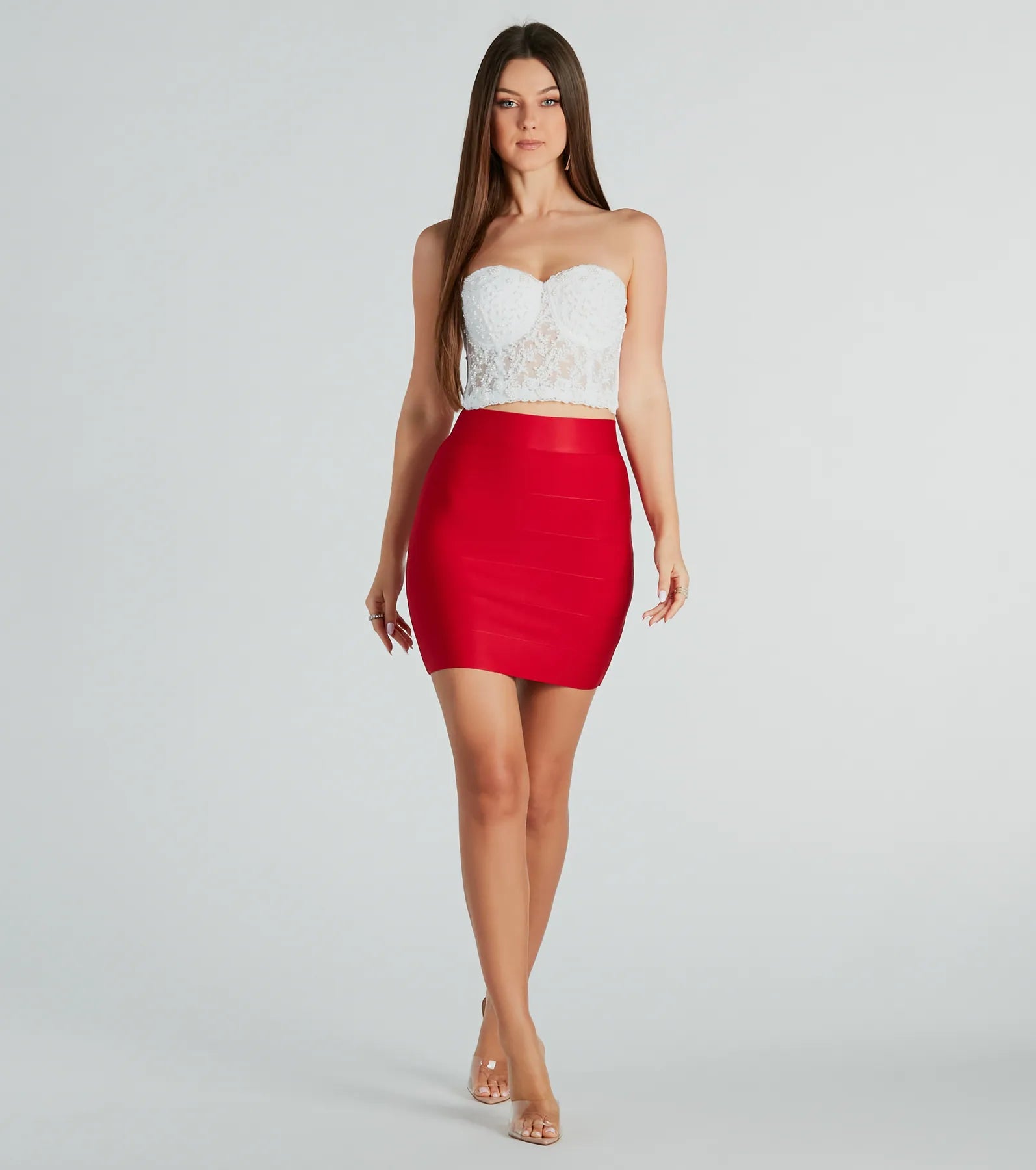 Sleek And Snatched Bandage Mini Skirt