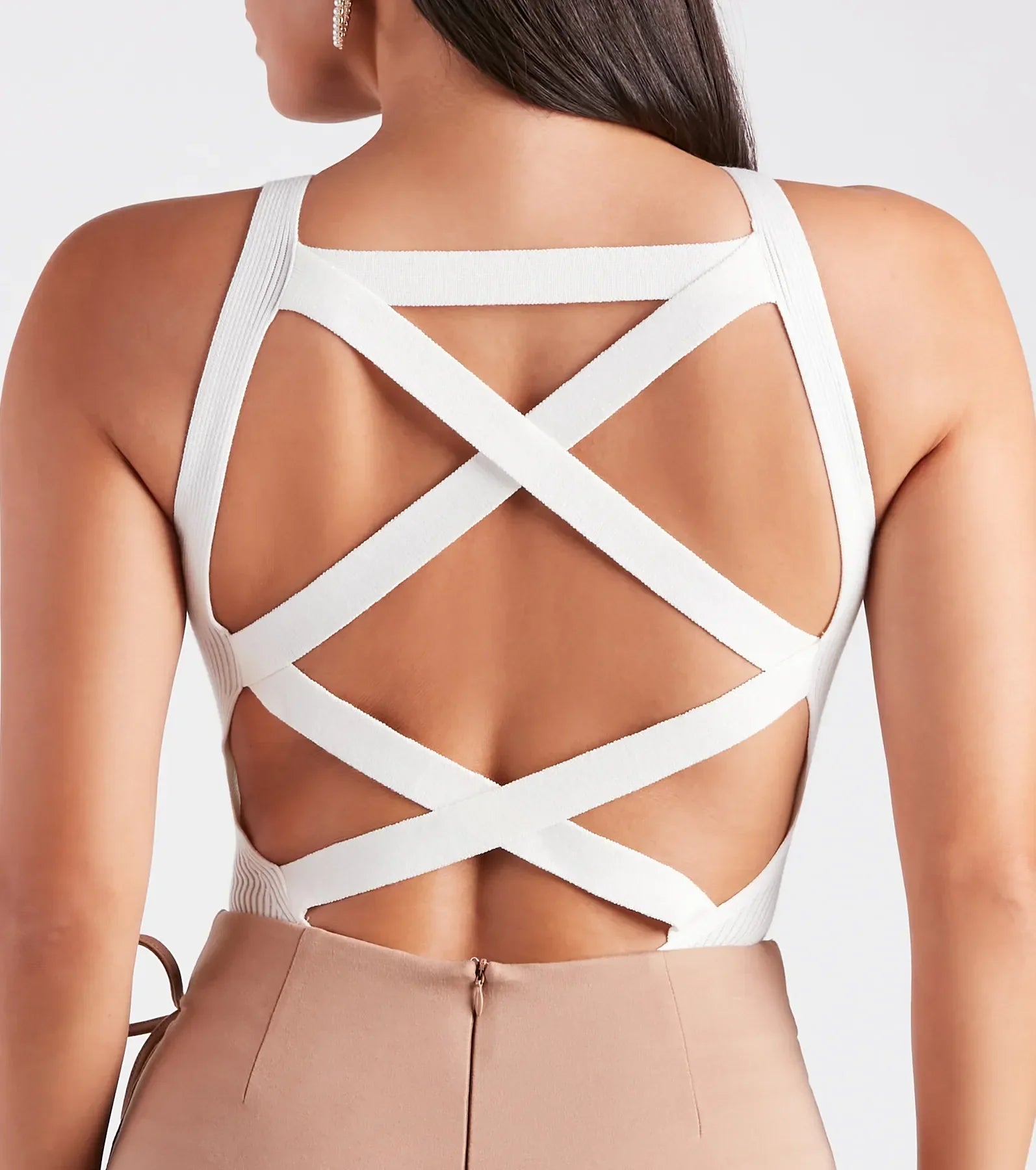 So Sultry Strappy Back Knit Bodysuit