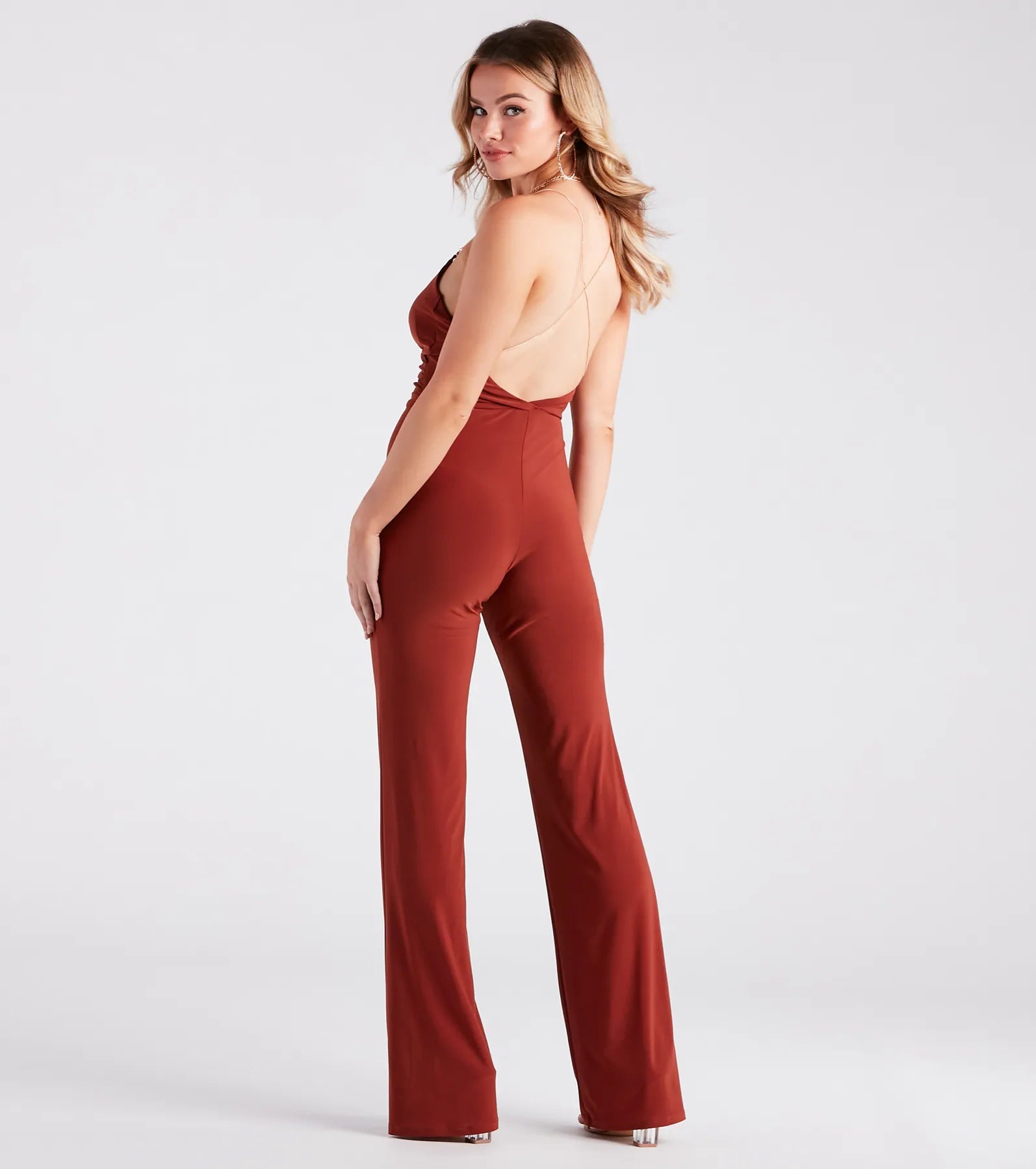 Sultry Night Out Vibes Backless Jumpsuit