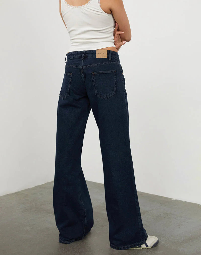 Low Rise Roomy Jeans in Blue Ink