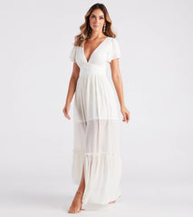 Summer Daydream Ruffled Chiffon Maxi Dress