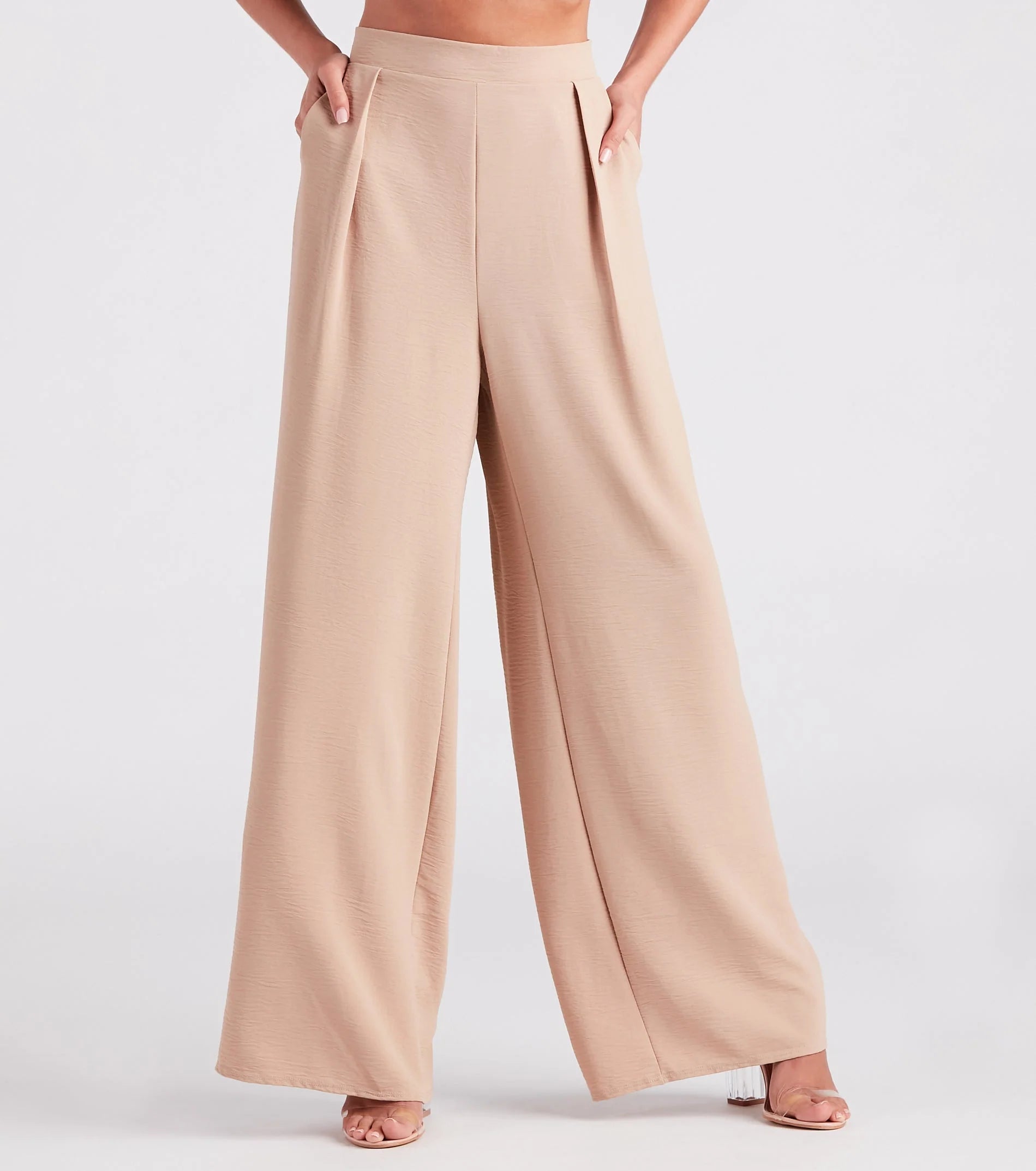 Weekend Chic High Waist Wide-Leg Pants