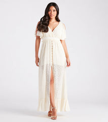 Showcase Your Charm Sheer Lace Maxi Dress