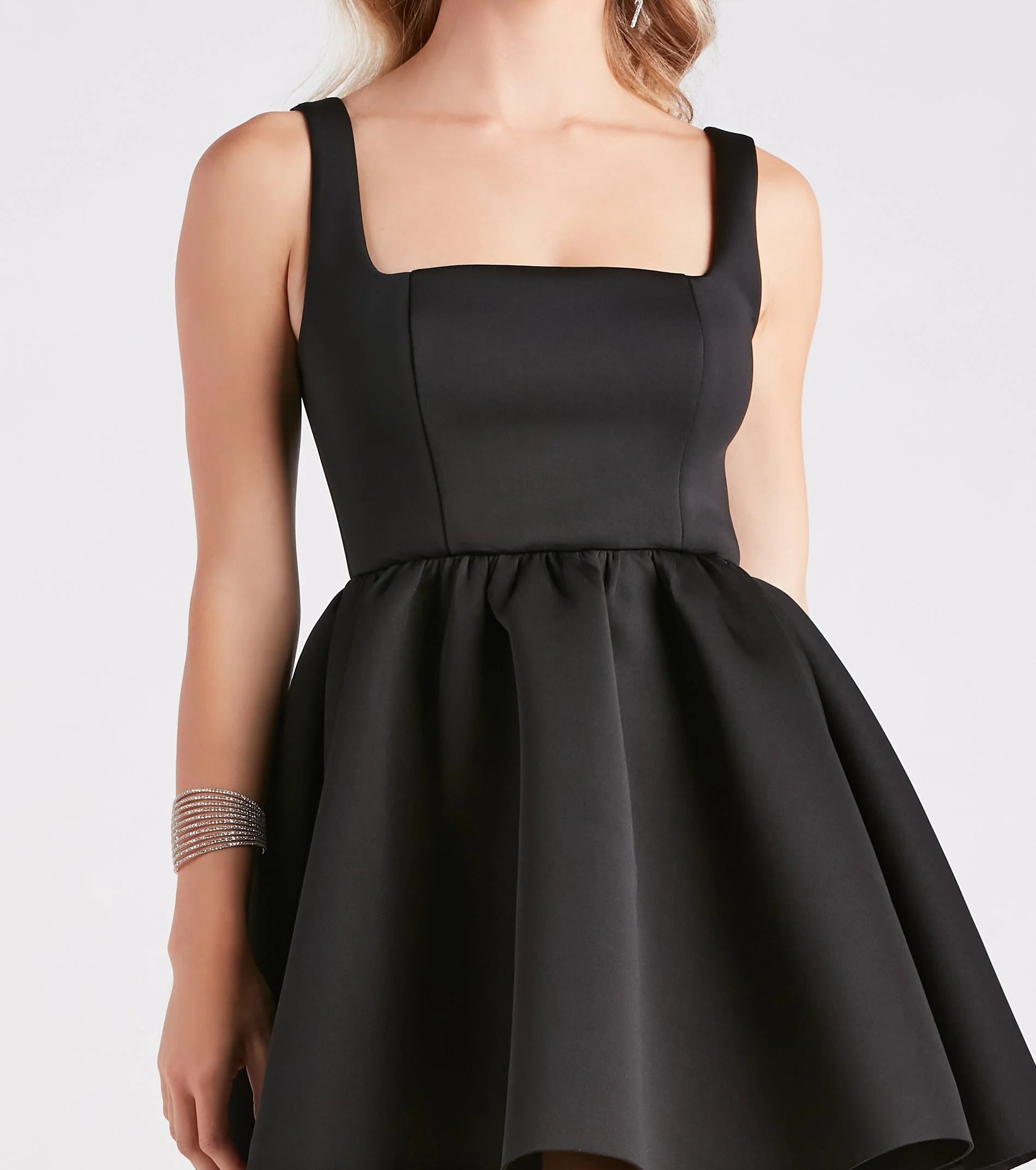 Arielle Formal Square Neck Skater Dress