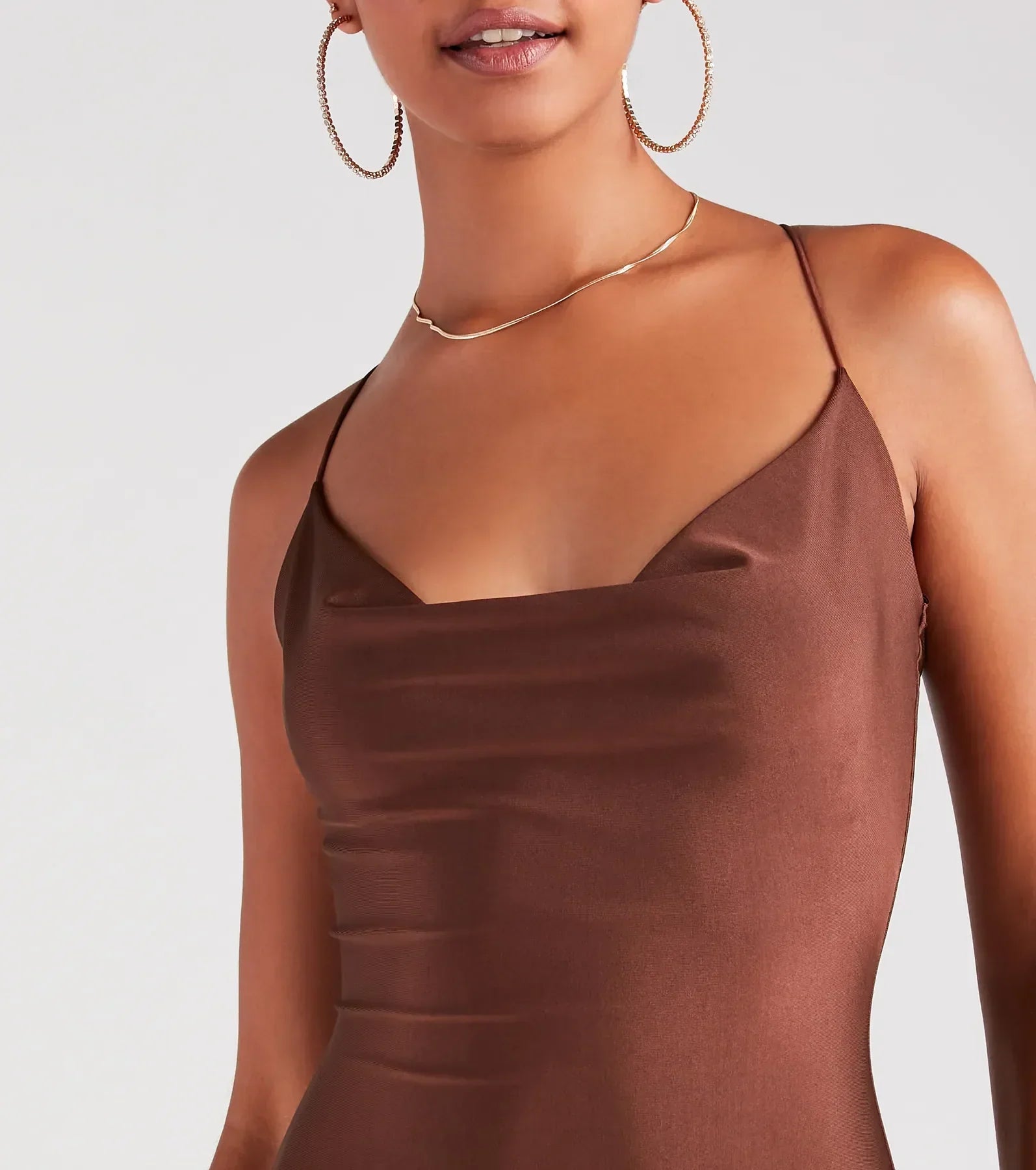 Flatter Me Satin-Knit Midi Dress